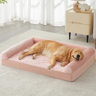 BFPETHOME Dog Beds for Large Dogs, Orthopedic Dog Bed for Medium Large Dogs,Big Waterproof Couch Dog Pet Bed with Removable Washable Cover - Image 1