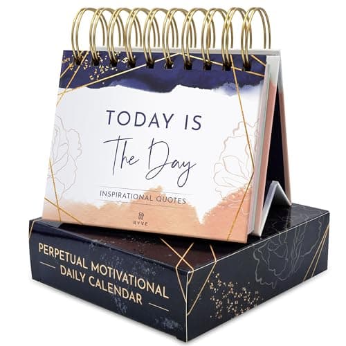 Motivational Calendar - Daily Flip Calendar with Inspirational Quotes - Inspirational Desk Decor for Women, Office Decor for Women Desk, Inspirational Gifts for Women, Desk Accessories for Women - Image 1