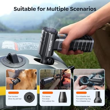 Compressed Air Duster 4-Gear Adjustable 300000RPM Electric Air Duster Rechargeable Brushless Motor Mini Cordless Air Blower for Keyboard, Electronics,Car and Home Cleaning Replaces Compressed Air Can - Image 5