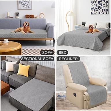 fuguitex Waterproof Dog Bed Cover Couch Cover for Pet Anti-Slip Cat Mat Pet Pad Blanket for Sofa Chair Recliner Bed Furniture Protrctor - Image 6