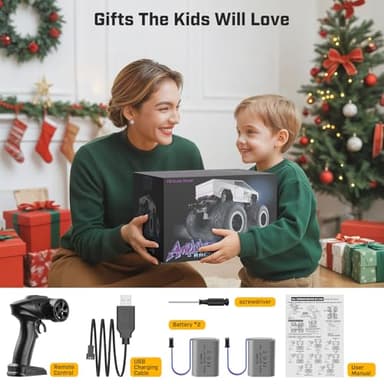 WayEee RC Truck Car Kids Toys for Ages 6+, Remote Control Car Waterproof Monster Truck, Amphibious 4X4 All Terrain Off-Road Pickup, 1:16 Scale, 2.4GHZ Vehicles, Boys Christmas Kids Birthday Gift - Image 7