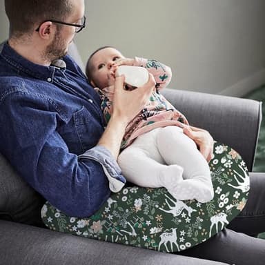 Little Grape Land Nursing Pillow for Infants, Breastfeeding Pillows, Baby Support Pillow for Nursing, Bottle Feeding, Tummy Time with Machine Washable Cover & Breathable Filling (Forest Deer) - Image 5