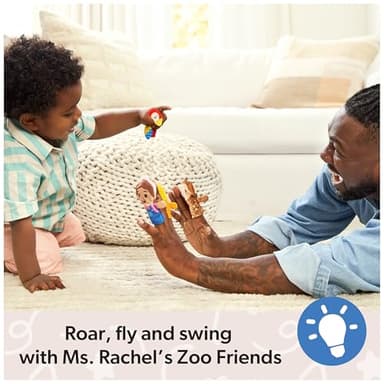 Ms. Rachel Finger Puppets Zoo Friends 4-Pack, Lion, Monkey & Parrot, Educational Toys & Animal Puppets, Toddler Toys for Girls & Boys Ages 6 Months-2+ - Image 4