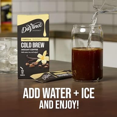 DaVinci Gourmet Slightly Sweet Cold Brew Stick Pack, Instant Coffee Powder, 6 Count (Pack of 1) - Image 6