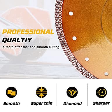 Solidure 10 Inch Wet Tile Saw Blade for Porcelain Ceramic Tile Granite Marble Cutting - Image 5