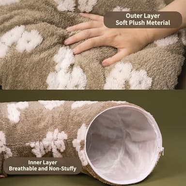 Pesen Christmas Cat Tunnel Bed with Soft Cushion, Cat Toys for Indoor Cats Enhance Bonding Between Pets and Owners, Encourage Exploration, and Satisfy Natural Instincts for Kittens, Dogs, and Rabbits - Image 5