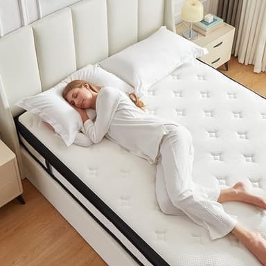 Lxvunan Twin10 inch Mixed Mattress, Spring Mattress in Independent Packaging Bag, Breathable and Comfortable, Decompression, Including Gel Memory Foam, Suitable for Various bedsteads - Image 2