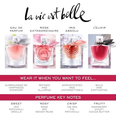 Lancôme La Vie Est Belle Rose Extraordinaire Eau de Parfum - Amazon Exclusive - Long Lasting Fragrance with Rose, Iris & Woody Musk - Warm & Floral Women's Perfume, 3.4 Fl Oz - Image 6