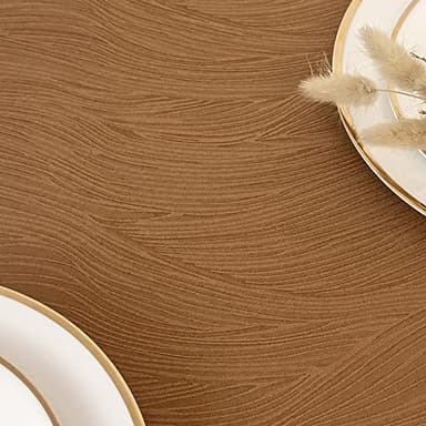 maxmill Harvest Swirl Design Table Cloth Waterproof Wrinkle Resistance Heavy Weight Soft Tablecloth for Fall Harvest Thanksgiving Dinning Tabletop Decoration Square 70 x 70 Inch, Fall Leaf - Image 8