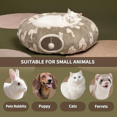 Pesen Christmas Cat Tunnel Bed with Soft Cushion, Cat Toys for Indoor Cats Enhance Bonding Between Pets and Owners, Encourage Exploration, and Satisfy Natural Instincts for Kittens, Dogs, and Rabbits - Image 4