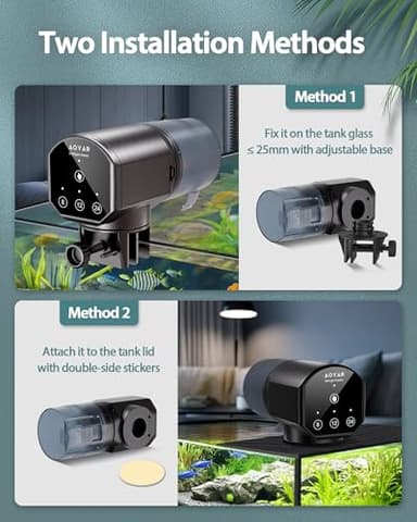 Automatic Fish Feeder Dispenser for Aquarium: 200ml Large Capacity Auto Feeders for Small Tank Turtle Betta Koi - Battery Food Feeding Timer for Flakes Pellet Vacation Weekend Day - Image 6