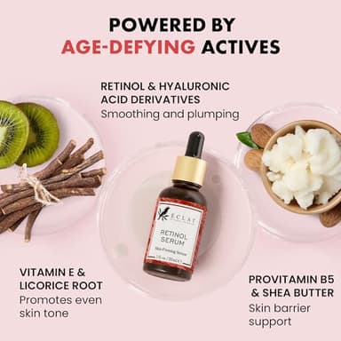 Eclat Skincare Renewing Retinol Serum for Face - Anti Aging Serum with Hyaluronic Acid & Aloe Vera – Hydrates and Improves the Signs of Aging (Fine Lines, Wrinkles & Dark Spots) 1 Fl Oz - Image 2