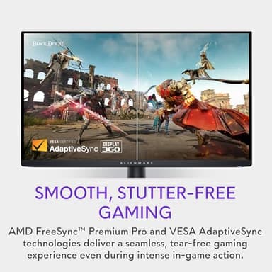 Alienware AW2725DF OLED Gaming Monitor - 26.7-inch Quantom-Dot WQHD (2560x1440) 360Hz 0.03Ms Display, AMD FreeSync Premium Pro, HDMI/DP/USB 3.2 Gen1, Height/Tilt/Swivel/Pivot Adjustability - Black - Image 12