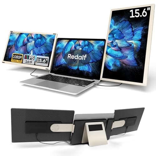 Laptop Screen Extender, 15.6'' 1080P FHD Laptop Monitor Extender with 235°Rotation Detachable Dual Monitor, Plug & Play, Triple Screen for 13"-17.3" Laptops Compatible with Mac/Wins/Android/Dex - Image 1