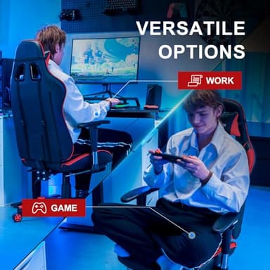 GTRACING Gaming Chair with Footrest, High Back Computer Chair Ergonomic Game Desk Chair Racing Executive Adjustable Swivel Rocker with Headrest and Lumbar Support - Image 4