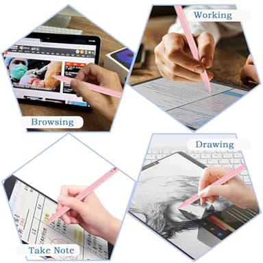 Universal Magnetic Stylus Pen for iOS/Android,Rechargeable Touch Screen Pen for Drawing & Writing Tablet Stylus with POM Tip for iPhone/Samsung/XiaoMi/Huawei/Vivo/Lenovo and Other Android device -Pink - Image 6