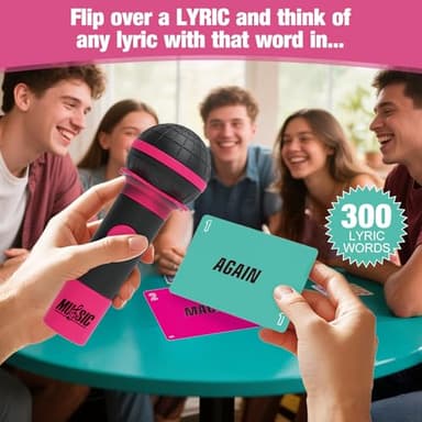 ATG Mic Karaoke Party Game - Hilarious Singing Challenge for Families & Friends with 250 Song Lyrics - Perfect for Game Nights & Birthday Parties 8 Years Old (2-10 Players) - Image 3