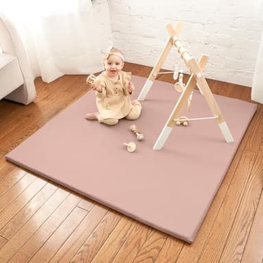 Stylish Vegan Leather Baby Play Mat - Soft, Easy to Clean Floor Mat Creates A Safe Play Area for Your Baby - The Perfect Modern Foam Playmat Fits Nicely with Your Kids Playroom Or Home Decor - Image 7