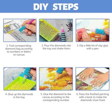 SDYJQ Cat Diamond Art Kits for Adults, Diamond Painting Rose Kits for Adults Beginner, Diamond Arts and Crafts for Home Wall Decor and Gift 12x16 Inch - Image 6