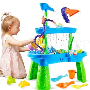 Lnicez Water Table Pump, ETL Certified Power Cable, Kids Water Table Accessories Funny Summer Outdoor Splash Water Game Toys for Kids 7 - Image 6