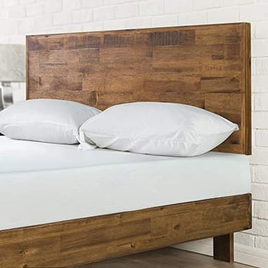 ZINUS Tricia Wood Platform Bed Frame with Adjustable Headboard, Wood Slat Support with No Box Spring Needed, Easy Assembly, King - Image 3
