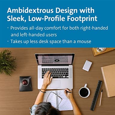 Kensington SlimBlade™ Pro Wireless Trackball, Rechargeable Battery, Bluetooth 2.4GHz Connection Options (K72080WW) - Image 6
