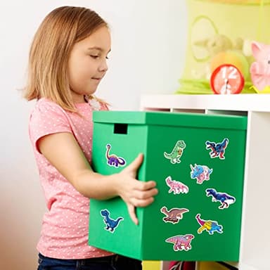 100PCS Dinosaur Stickers, Cute Waterproof Cartoon Stickers for Kids, Teaching Rewards, Dino Party Favourites, Stocking Stuffers for Kids Boys Girls Toddlers Teens - Image 6