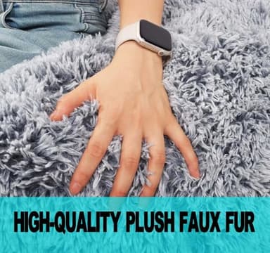 Fluffy Stuffed Animal Storage Bean Bag Chair Cover (No Filler), Faux Fur Comfy Bean Bag Cover for Organizing Plush Toys or Textile, for Adults Teens Kids Girls, Gray - Image 6