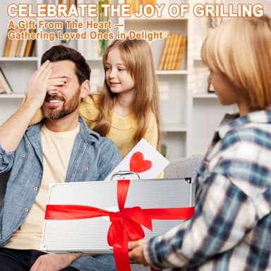 POLIGO 26PC Exclusive BBQ Grill Accessories in Aluminum Case for Birthday Christmas Grilling Gifts - Premium Grill Utensils Set with Barbecue Claws, Meat Injector, Thermometer for Smoker, Camping BBQ - Image 3