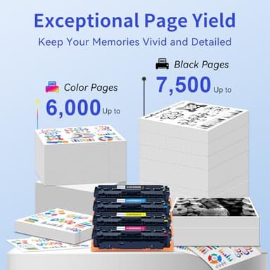 414X Toner Cartridges 4 Pack High Yield (with Chip) Compatible Replacement for HP 414X 414A for Color Laserjet Pro MFP M479fdw M479fdn M479dw Pro M454dw M454dn M479 M454 Printer Ink W2020X W2020A - Image 3