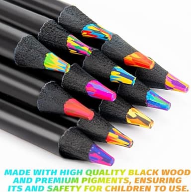 Yangmei Stocking Stuffers, Art Supplies, 12 Rainbow Colored Pencils, Teen Girl Gifts Trendy Stuff, Art Supplies for Kids 9-12, Gifts for 5-12 Year Old Girl, Arts and Crafts for Kids Ages 8-12 - Image 4