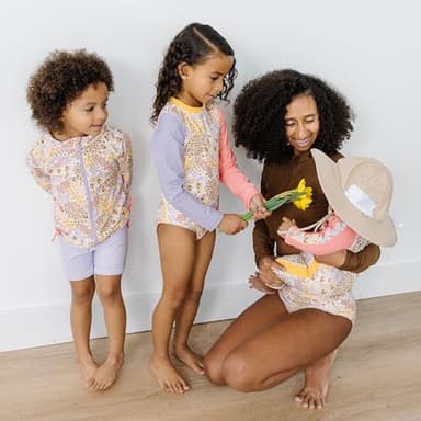 SwimZip Wide Brim Sun Hat | UPF 50+ Protection for Baby, Toddler, and Kids Beige - Image 5