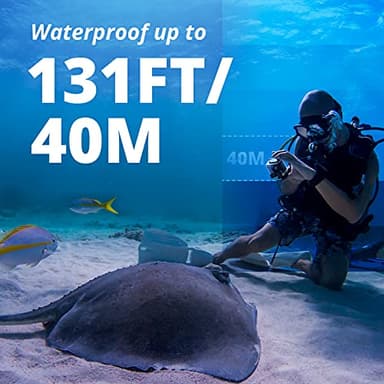 AKASO Brave 4 Pro 4K30FPS Action Camera - 131ft Underwater Camcorder Waterproof Camera with Touch Screen Advanced EIS Remote Control 5X Zoom Underwater Camera Support External Mic - Image 3