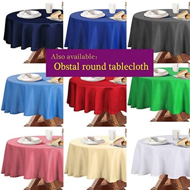 Obstal Rectangle Table Cloth, Oil-Proof Spill-Proof and Water Resistance Microfiber Tablecloth, Decorative Fabric Table Cover for Outdoor and Indoor Use (Navy Blue, 60 x 102 Inch) - Image 8