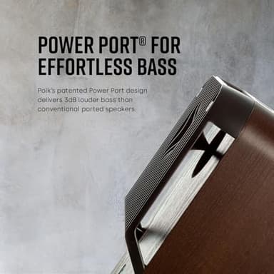 Polk Signature Elite ES20 Bookshelf Speaker - Hi-Res Audio Certified, Dolby Atmos & DTS:X Compatible, 1" Tweeter & 6.5" Woofer, Power Port Technology for Effortless Bass (Pair, Elegant White-Washed) - Image 4