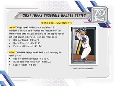2021 Topps Update Baseball Hanger Box (67 Cards Per Box) - Image 7