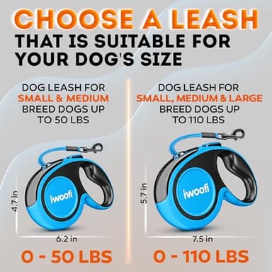 New 2025 Retractable Dog Leash 16,4 ft'-Heavy Duty Retractable Pet Leash with Anti-Slip Soft Grip-Reflective Dog Leashes with Anti-Twist Protection for Small Medium Dogs up to 50 lbs (Blue) - Image 4