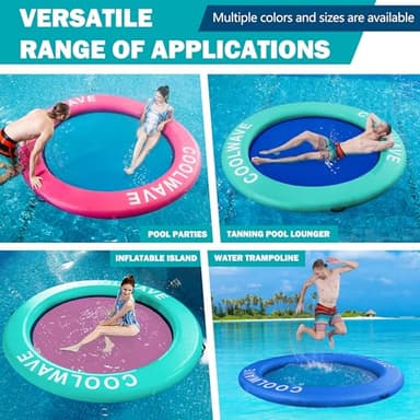 COOLWAVE Inflatable Water Hammock, Round Floating Ring for Pool and Lake, Portable Water Hammock for Parties and Relaxion, Available in 6FT 8FT 10FT - Image 5