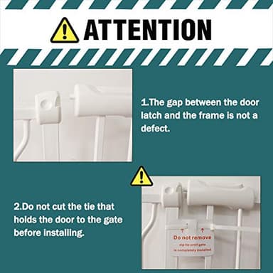 ALLAIBB Baby Gate Pressure Mounted Extra Wide Walk Through Child Kids Safety Toddler Tension White Long Large Pet Dog Gates with Extension for doorways Kitchen and Living Room (62.20-66.93"/158-170cm) - Image 8
