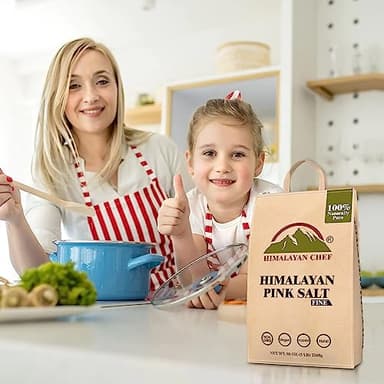 Himalayan Chef Pink Himalayan Salt, 5 lbs Bag, Fine Grain, Unrefined and Unprocessed Natural Rock Salt, Vegan & Kosher Certified, Non-GMO, Cruelty-free - Image 4