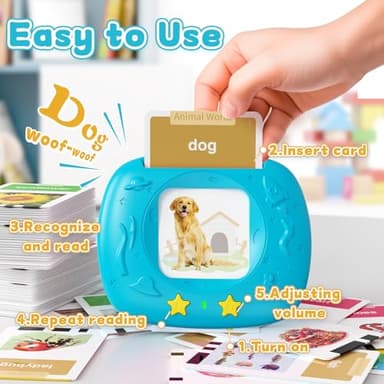 HOMESTEC Toddlers Talking Flash Cards with American accent & 288 Sight Words, Speech Therapy Toys for 3 4 5 6 Years Old Boys and Girls, Learning Educational Montessori Sensory kit, Kids Birthday Gifts - Image 3