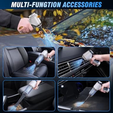 IHE Car Vacuum Cleaner, 15000Pa Handheld Cordless Rechargeable Wet & Dry Vacuum, 120W High Power for Car, Pet, Home, Office Cleaning, Washable HEPA Filter, Multi-Nozzles 01 - Image 5
