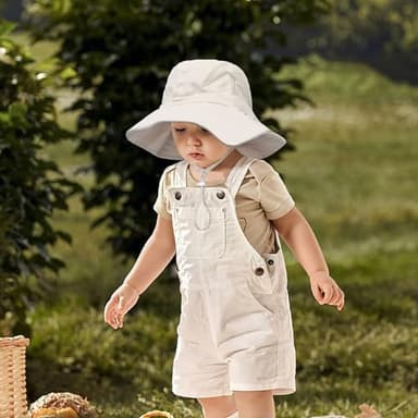 Baby Toddler Sun Hat,Boys Girls Bucket Hat for Kids UPF 50+ Sun Protective Child Summer Beach Hats 6-24 Months - Image 6