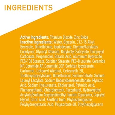 CeraVe 100% Mineral Sunscreen SPF 50 with Zinc Oxide & Titanium Dioxide, Hyaluronic Acid & Ceramides, Oil Free & Non-Greasy, Hydrating Mineral Sunscreen For Body, 5 oz - Image 7
