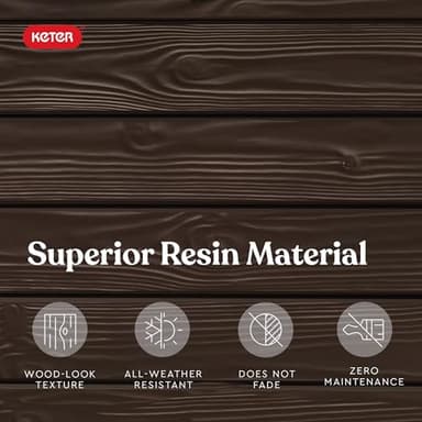 Keter Solana 70 Gallon Storage Bench Deck Box for Patio Furniture, Front Porch Decor and Outdoor Seating – Perfect to Store Garden Tools, Brown/Brown - Image 8