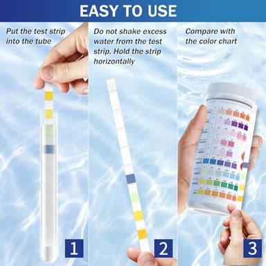 Wutest 9-Way Aquarium Test Strips - 150 Aquarium Water Test Kit Fish Tank Test Kit Quick & Accurate Testing Iron Copper Nitrate Nitrite Chlorine Total Hardness Total Alkalinity Carbonate pH - Image 5
