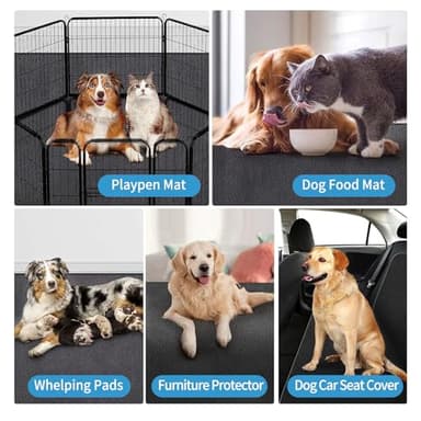 NYFITY Kennel Pad Dog Crate Mat Liner, Absorbs Urine, Waterproof, Non-Slip, Washable Puppy Pee Pad for Kennel Training - Under Pet Cage to Protect Floors, Thin Cut to Fit Design (42" x 28" - 1 Pack ) - Image 5
