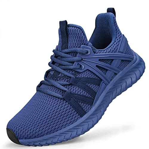 Abboos Women's Athletic Running Shoes Walking Shoes Comfortable Lightweight Sneakers Gym Mesh Trail Running Shoes Blue Size 5.5 - Image 1