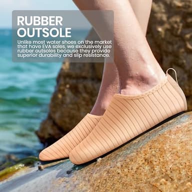 SEEKWAY Water Shoes Women Men Adult Quick-Dry Aqua Socks Barefoot Non Slip for Beach Swim River Pool Lake surf Pink SK002(U) - Image 3