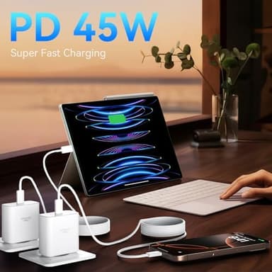 Phone 17 16 Pro Max Charger Fast Charging, 45W Super Fast USB C Charger Block with 6.6FT Charging Cable for 17 16 Pro Max/17 16 Pro/16 Plus,15 Pro Max/15 Pro/16, Android Phone - Image 8